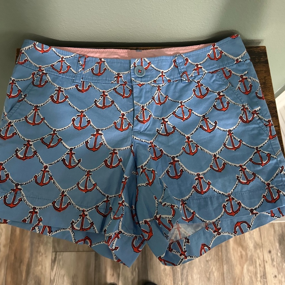 Lilly Pulitzer Blue and Red Shorts Nautical Style